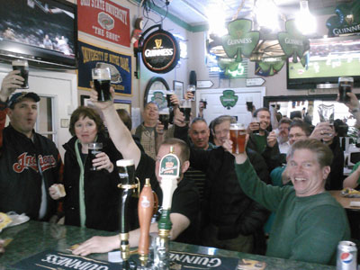 A toast at The Irish Corner Pub